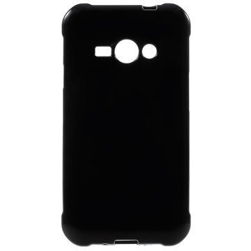 Samsung Galaxy J1 Ace Glossy TPU-Suojakuori Musta