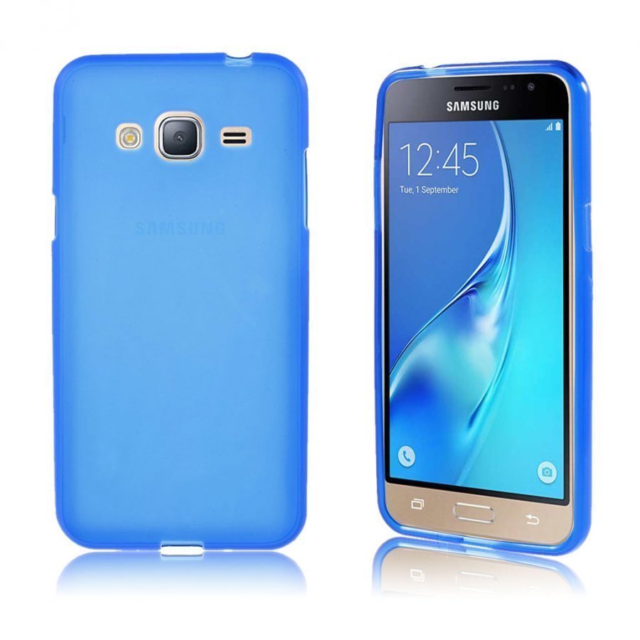 Samsung Galaxy J3 / J3 2016 Kaksipuolinen Matta Kuori Sininen