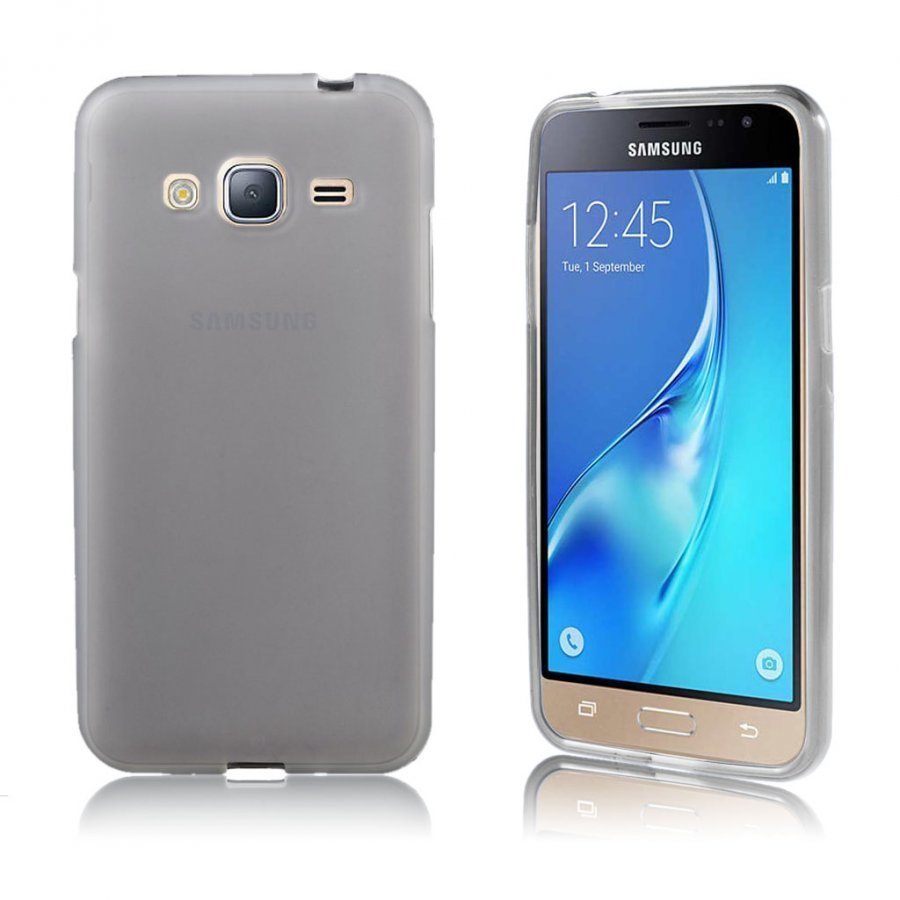 Samsung Galaxy J3 / J3 2016 Kaksipuolinen Matta Kuori Valkoinen