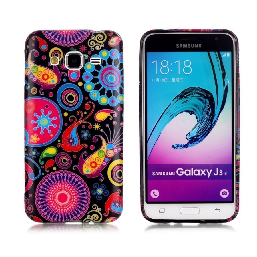 Samsung Galaxy J3 / J3 2016 Kuvioitu Joustava Kuori Moderni Kuvio