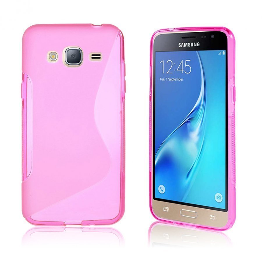 Samsung Galaxy J3 / J3 2016 S Kuvioitus Pehmeä Muovikuori Kuuma Pinkki