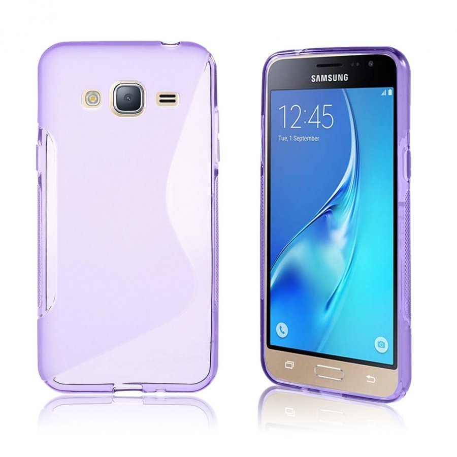 Samsung Galaxy J3 / J3 2016 S Kuvioitus Pehmeä Muovikuori Violetti