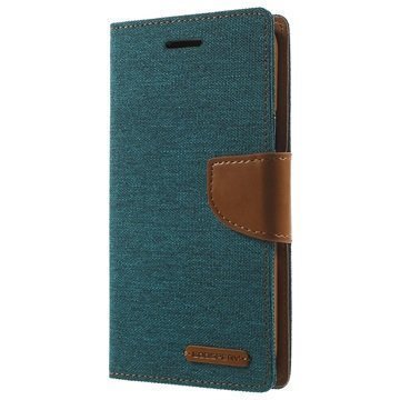 Samsung Galaxy J5 Mercury Goospery Canvas Diary Lompakkokotelo Vihreä