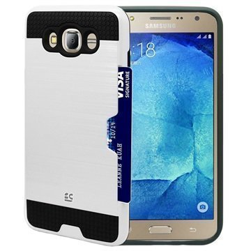 Samsung Galaxy J7 (2016) Beyond Cell Rugged Shell Case White / Black