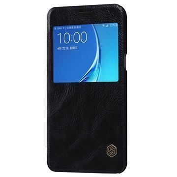Samsung Galaxy J7 (2016) Nillkin Qin Smart View Läppäkotelo Musta