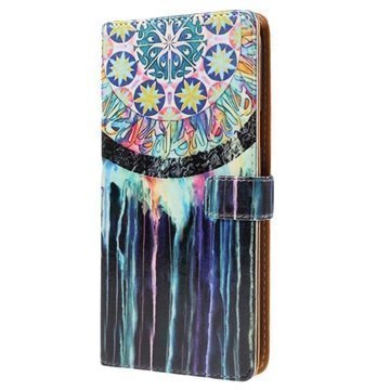 Samsung Galaxy J7 Tyylikäs Lompakkokotelo Dreamcatcher Painting