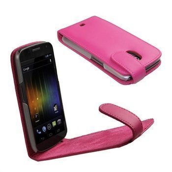 Samsung Galaxy Nexus iGadgitz Nahkakotelo Vaaleanpunainen