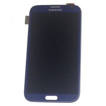 Samsung Galaxy Note 2 N7100 Etukuori & LCD-näyttö Sininen