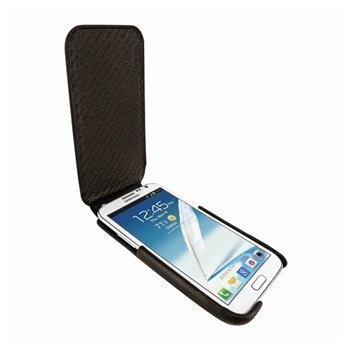 Samsung Galaxy Note 2 N7100 Piel Frama iMagnum Nahkakotelo Tummanruskea