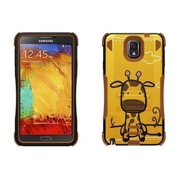 Samsung Galaxy Note 3 N9000 N9005 Beyond Cell Tri Shield Hybrid Case Giraffe