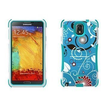 Samsung Galaxy Note 3 N9000 N9005 Beyond Cell Tri Shield Hybrid Case Paris City Blue