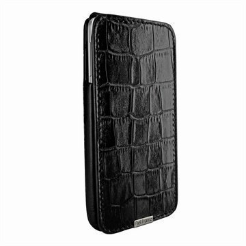Samsung Galaxy Note 3 N9000 N9005 Piel Frama iMagnum Nahkakotelo Krokotiili Musta