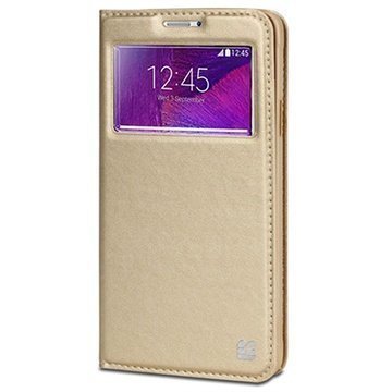 Samsung Galaxy Note 4 Beyond Cell Infolio V Nahkainen Lompakkokotelo Samppanja