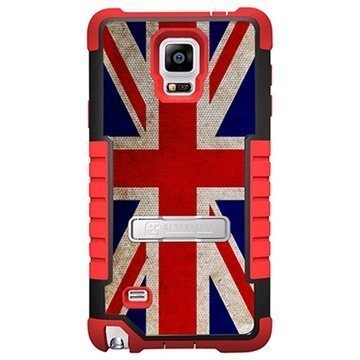 Samsung Galaxy Note 4 Beyond Cell Tri Shield Design Hybrid Suojakuori British Flag