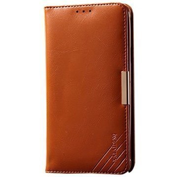 Samsung Galaxy Note 4 Kalaideng Royale II Nahkainen Lompakkokotelo Ruskea