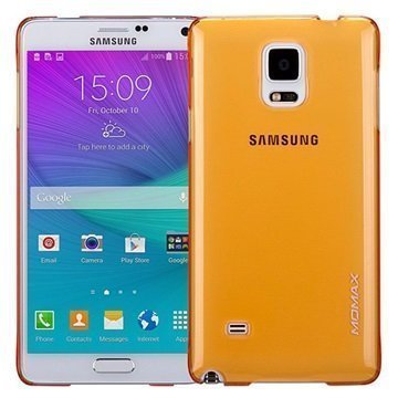 Samsung Galaxy Note 4 Momax Ultra Thin Series Kova Kotelo Clear Breeze Keltainen