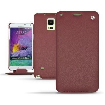 Samsung Galaxy Note 4 Noreve Tradition Avattava Nahkakotelo Ambition Viininpunainen