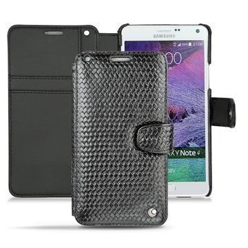 Samsung Galaxy Note 4 Noreve Tradition B Lompakkomallinen Nahkakotelo Abaca Musta