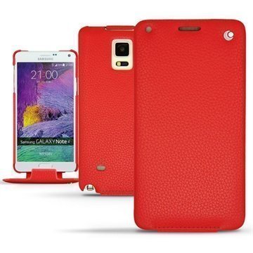 Samsung Galaxy Note 4 Noreve Tradition Nahkainen Läppäkotelo Ambition Tomate