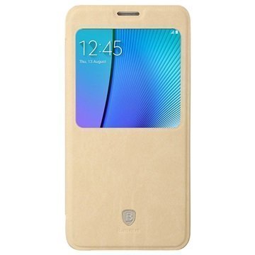 Samsung Galaxy Note 5 Baseus Terse Series Avattava Kotelo Khaki