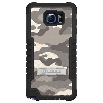Samsung Galaxy Note 5 Beyond Cell Tri Shield Design Hybrid Suojakuori Sand Camouflage