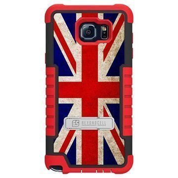 Samsung Galaxy Note 5 Beyond Cell Tri Shield Design Hybrid Suojakuori Union Jack