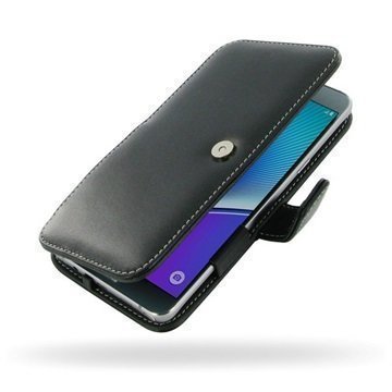 Samsung Galaxy Note 5 PDair Nahkakotelo Musta
