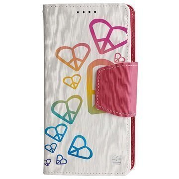 Samsung Galaxy Note Edge Beyond Cell Infolio Design Lompakkokotelo Rainbow Heart
