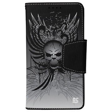 Samsung Galaxy Note Edge Beyond Cell Infolio Design Lompakkokotelo Wing Skull