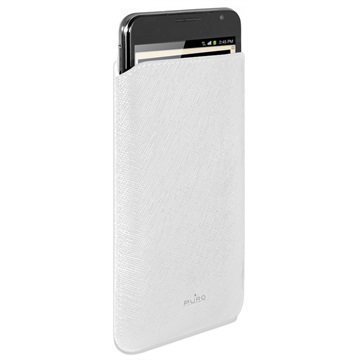 Samsung Galaxy Note N7000 Puro Slim Essential Leather Case White