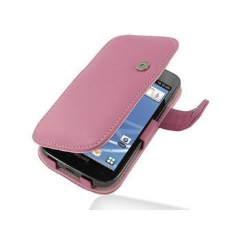 Samsung Galaxy S 2 T-Mobile PDair Leather Case Vaaleanpunainen