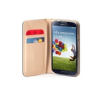 Samsung Galaxy S 4 I9500 Griffin Midtown Wallet Nahkakotelo Musta