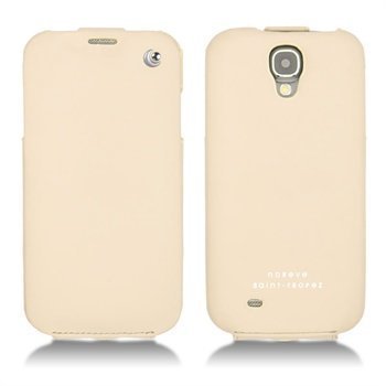 Samsung Galaxy S 4 I9500 I9502 I9505 Noreve Tradition Flip Nahkakotelo Â Beige