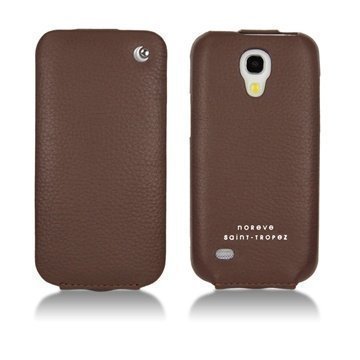 Samsung Galaxy S 4 Mini I9190 I9192 Noreve Tradition Läpällinen Nahkakotelo Kastanja