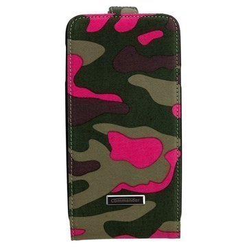 Samsung Galaxy S 5 Commander Premium Deluxe Flip Kotelo Suojaväri Pinkki