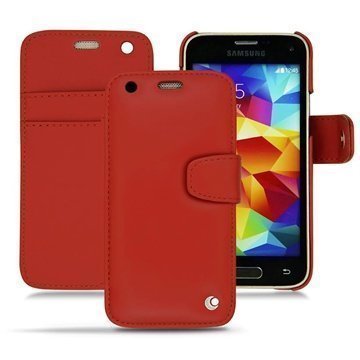 Samsung Galaxy S 5 Mini Noreve Tradition B Lompakkomallinen Nahkakotelo Punainen