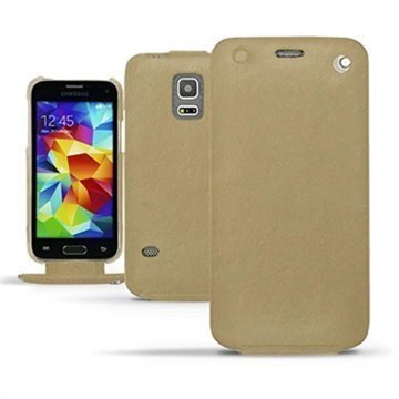 Samsung Galaxy S 5 Mini Noreve Tradition Läpällinen Nahkakotelo Beige