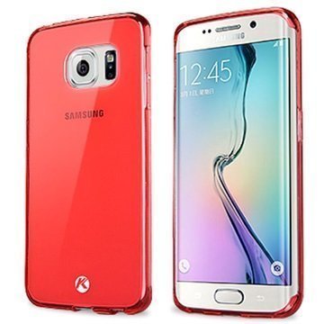 Samsung Galaxy S 6 Edge Kalaideng Air Series TPU Kotelo Läpinäkyvä / Kuuma Pinkki
