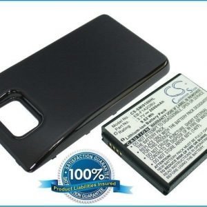 Samsung Galaxy S II Galaxy S2 GT-I9100 yhteensopiva akku laajennetulla takakannella 2600 mAh