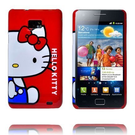 Samsung Galaxy S2 Hello Kitty Suojakuori Punainen & Sininen Mekko