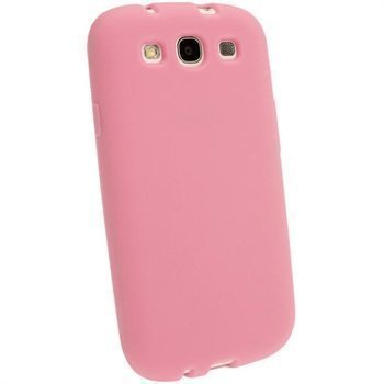 Samsung Galaxy S3 I9300 I9305 iGadgitz Silikonikotelo Pinkki