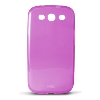 Samsung Galaxy S3 I9300 Ksix TPU-Suojakotelo Purppura / Läpinäkyvä