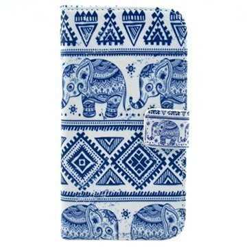 Samsung Galaxy S3 I9300 Lompakko kotelo Tribal Elephant
