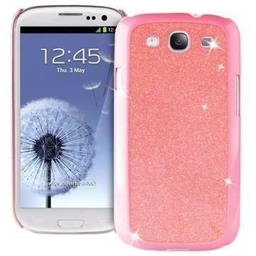 Samsung Galaxy S3 I9300 Puro Kova Glitteri Suojakuori Vaaleanpunainen
