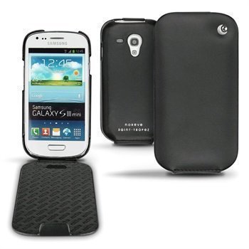 Samsung Galaxy S3 Mini I8190 Noreve Tradition Flip Leather Case Black
