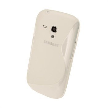Samsung Galaxy S3 Mini I8190 iGadgitz Kaksivärinen TPU-Suojakotelo Vaalea