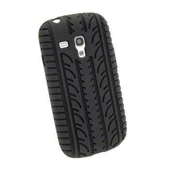 Samsung Galaxy S3 Mini i8190 iGadgitz Tyre Tread Silicone Case Black