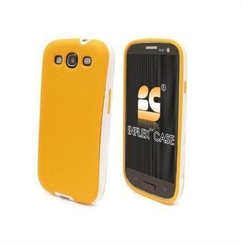 Samsung Galaxy S3 i9300 Beyond Cell Inflex Snap-on Cover White / Yellow