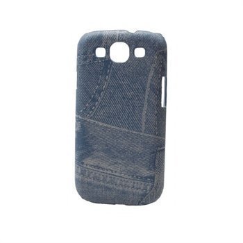 Samsung Galaxy S3 i9300 Konkis Demin Jeans Suojakuori Vaaleansininen