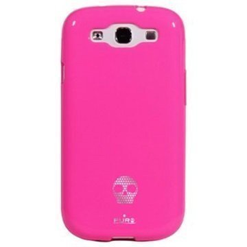 Samsung Galaxy S3 i9300 Puro Antishock Skull TPU-Suojakuori Pinkki